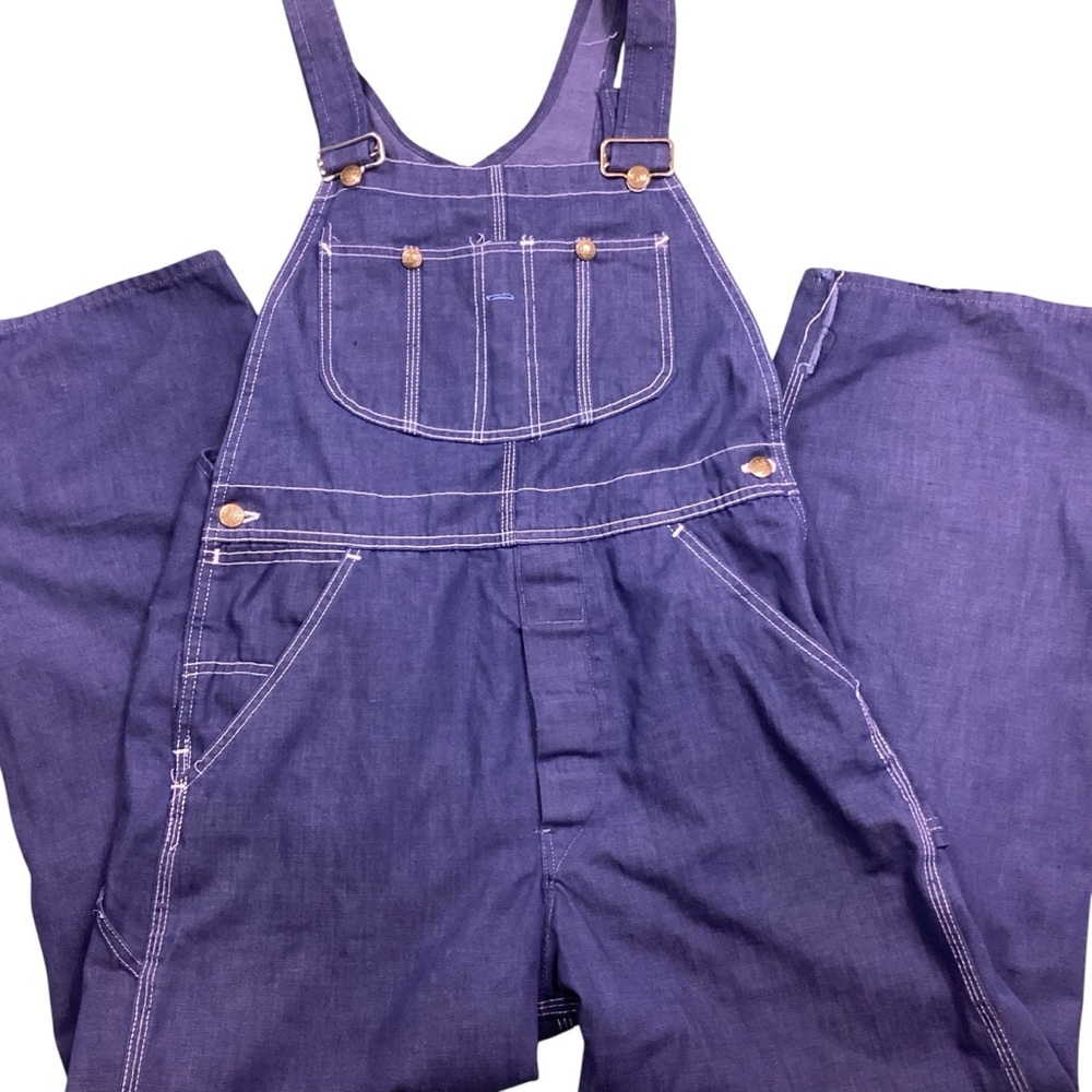 Vintage 60s/70s Sears dark wash bib overalls